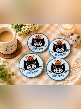 Set of 4 Jellycat inspired 3D printed coasters with case 4.5 inch